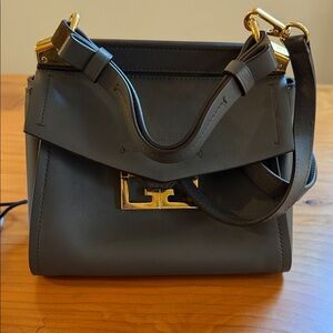 Givenchy Charcoal Mystic Crossbody Bag with Gold Hardware
